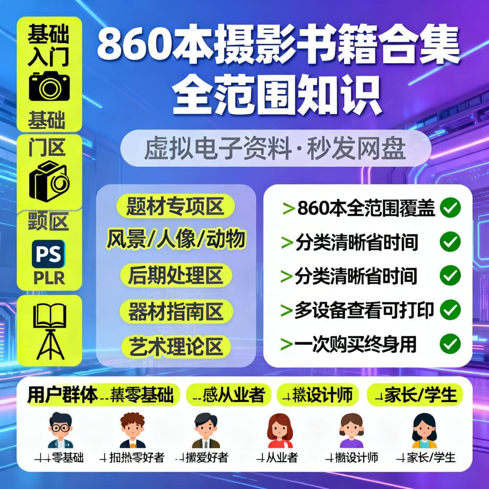860本摄影书籍合集全范围知识