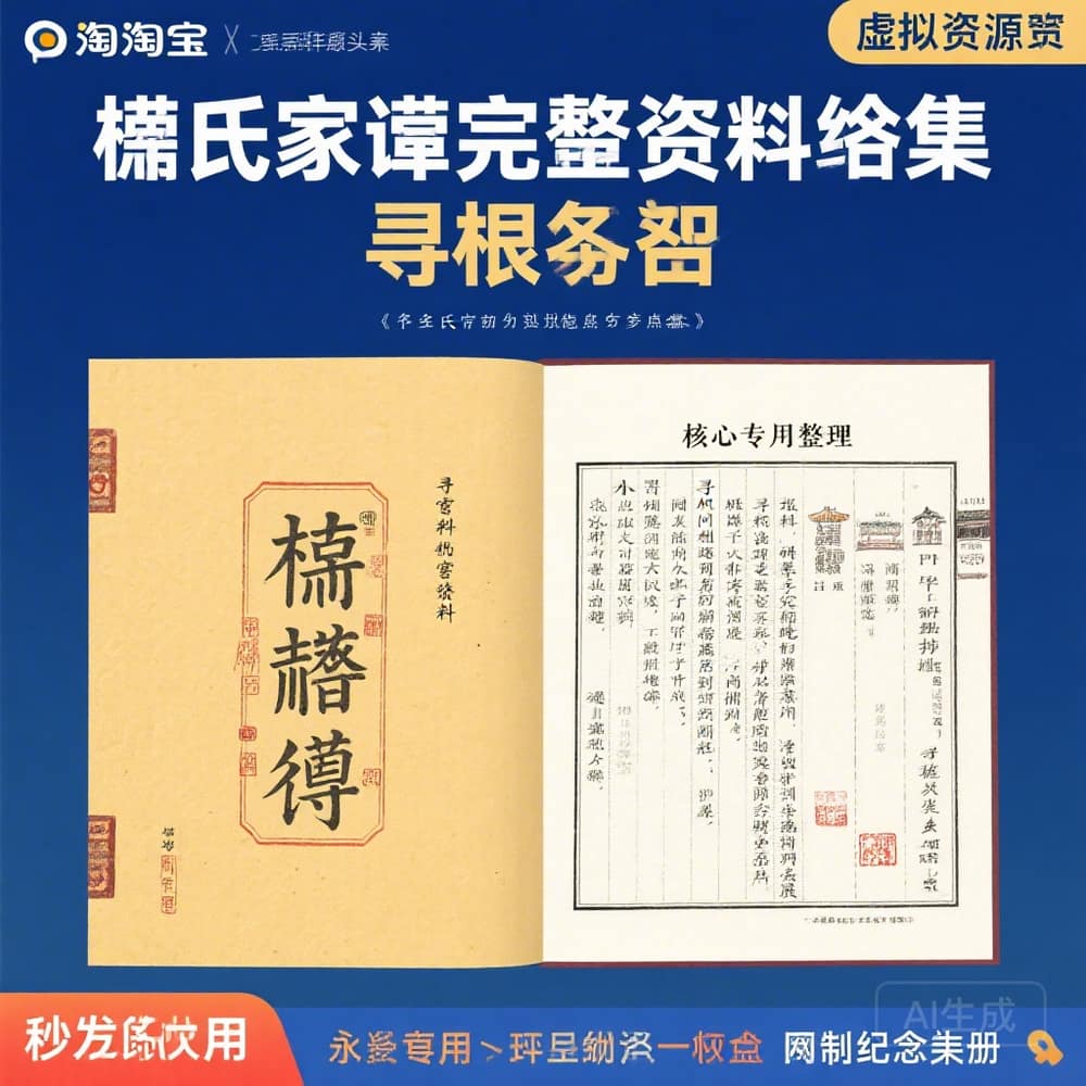 褚氏家谱完整资料合集 寻根必备