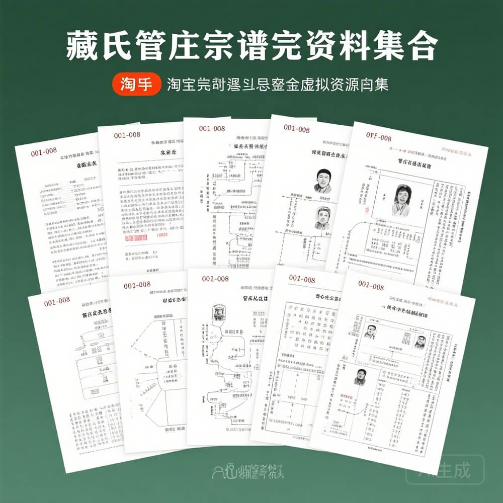 臧氏管庄宗谱完整资料合集