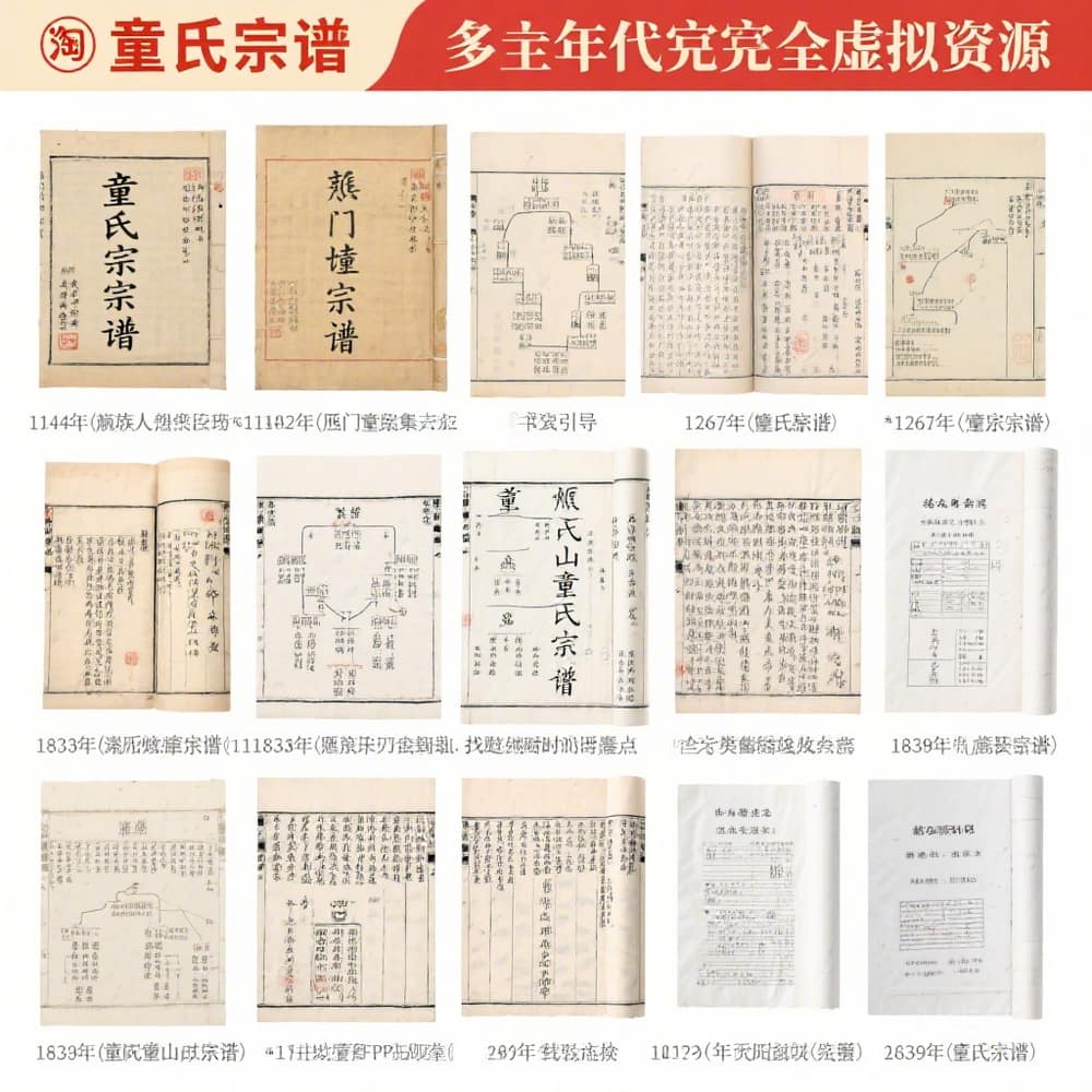 童氏宗谱 多年代完整资料合集