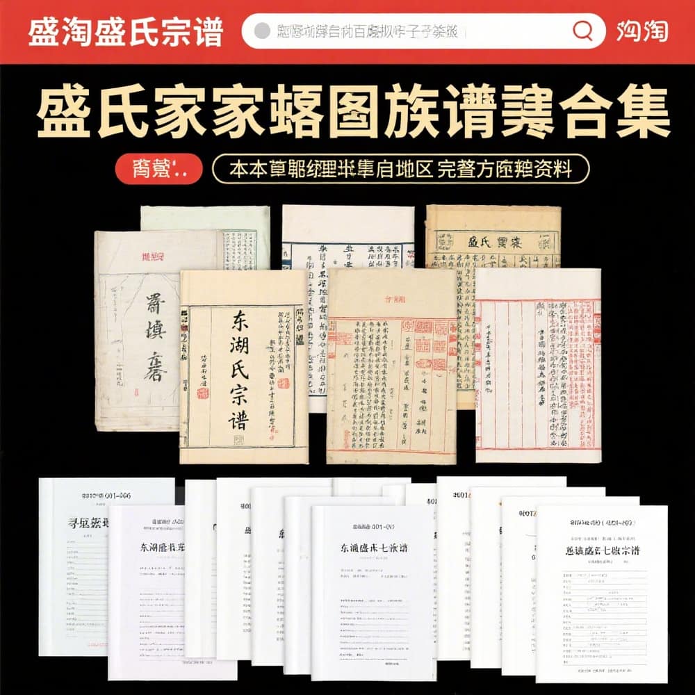 盛氏家谱族谱合集 完整宗谱资料