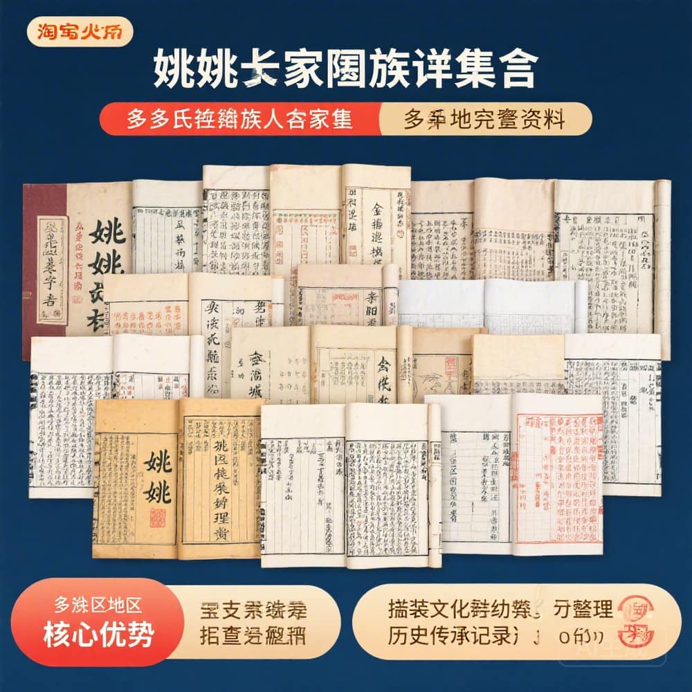 姚姓氏家谱族谱合集 多地完整资料