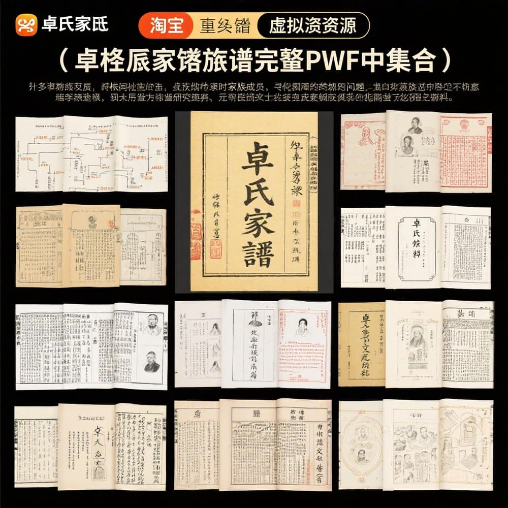 卓姓氏家谱族谱完整PDF资料合集