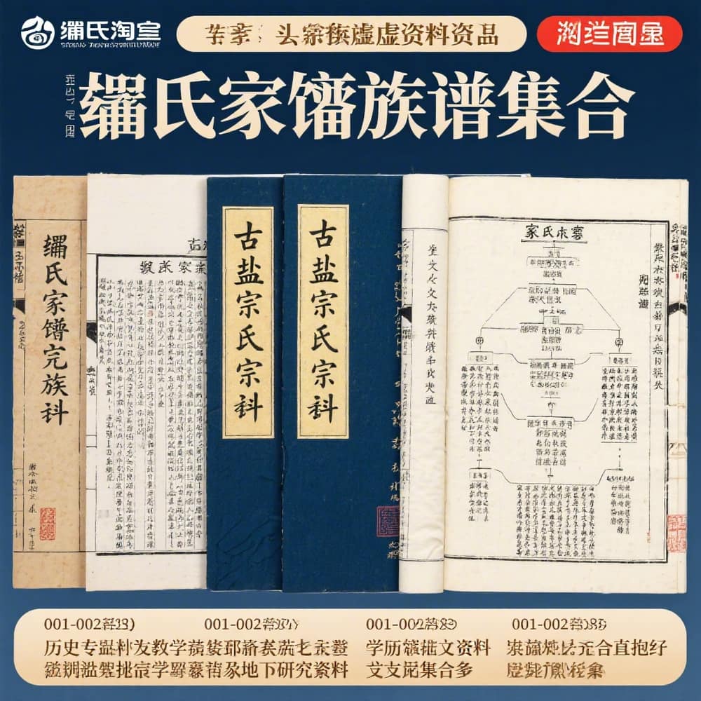 储氏家谱族谱合集 古盐宗谱完整资料