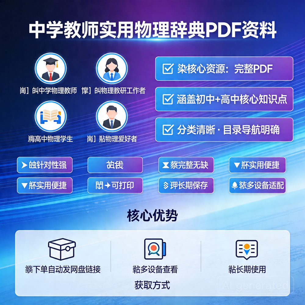 中学教师实用物理辞典PDF资料