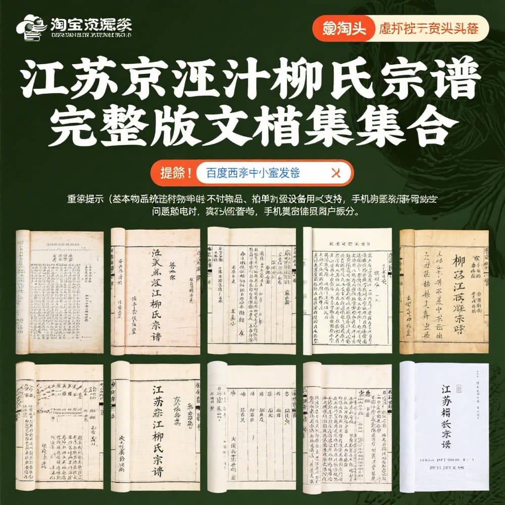 江苏京江柳氏宗谱完整版文档合集